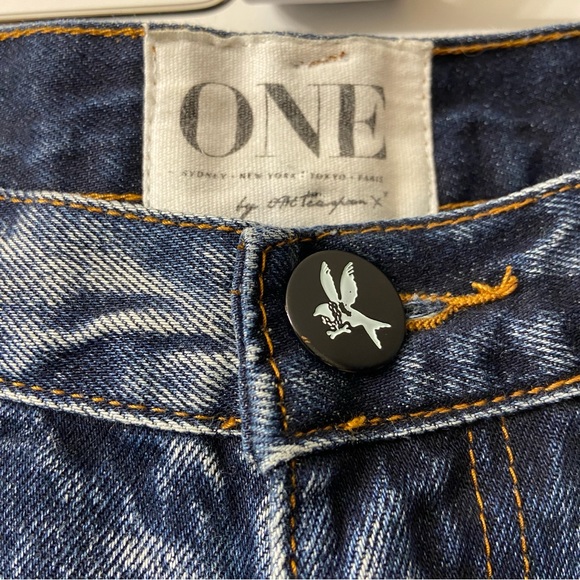 One Teaspoon Awesome Baggies Blue Distressed Jeans 27 - Picture 8 of 12